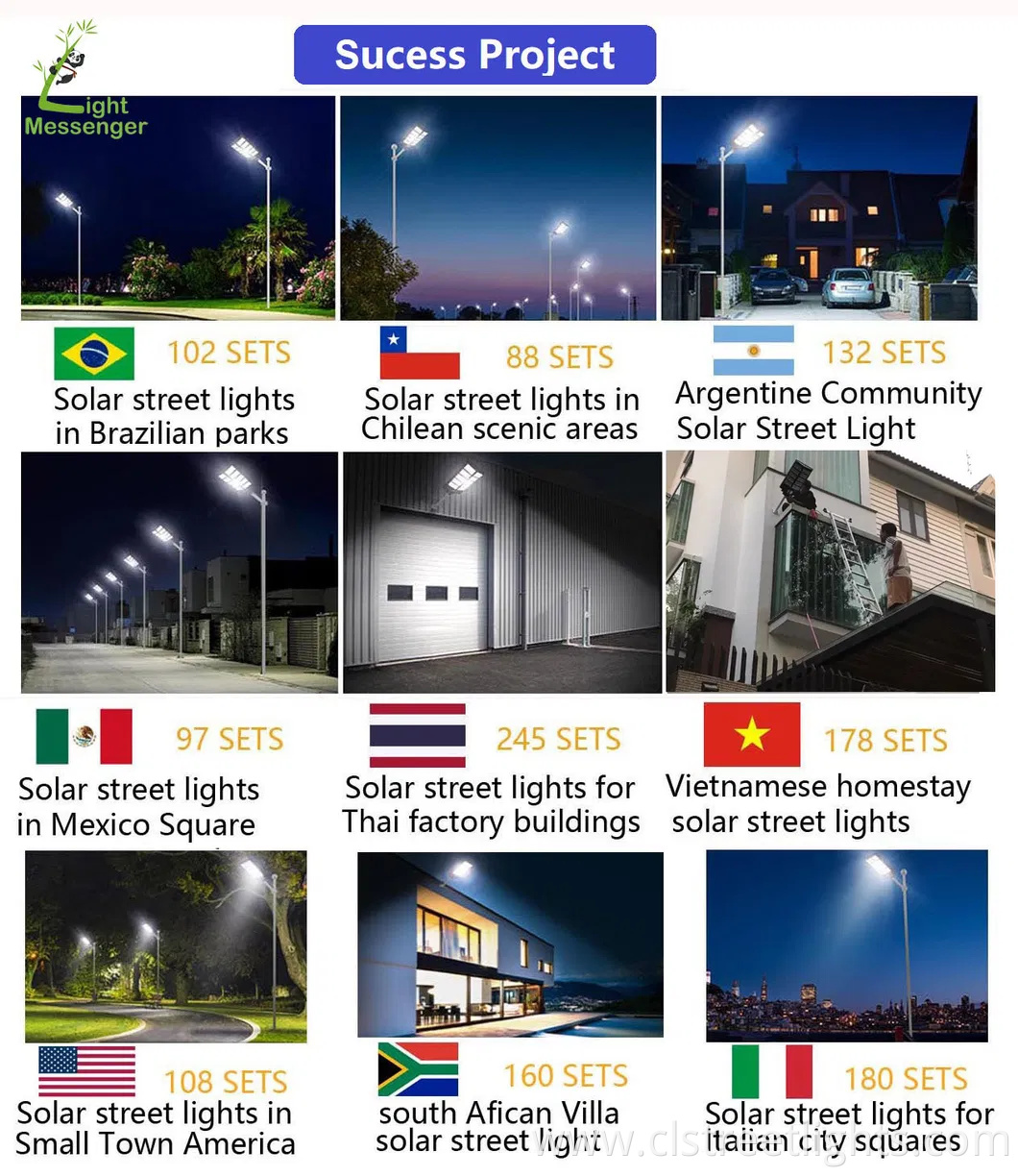 Light Messenger Solar LED Street Light Manufacturers Road Light Solar Panel Split Lamp Outdoor 30W 40W 50W 60W All in Two Solar Street Light Factory Price